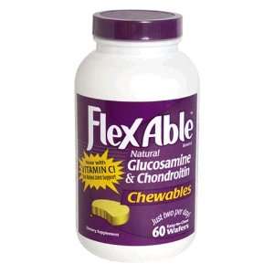 Flex Able Natural Glucosamine & Chondroitin, Chewables, Easy to Chew 
