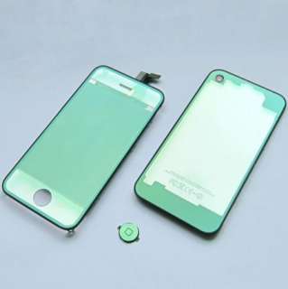 Chrome Clear Green Digitizer & LCD Assembly+Back Cover+Button Set 