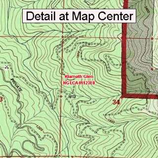USGS Topographic Quadrangle Map   Klamath Glen, California (Folded 