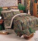 King 8 PC Realtree Hardwoods Camo Comforter Bed Set