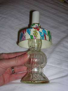 Vintage Hurricane Lamp Tall Empty Perfume Bottle p37  