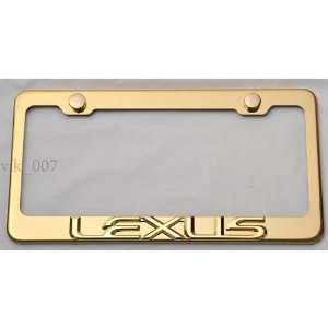  Lexus 3D GOLD License Plate Frame New Automotive