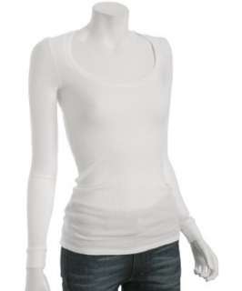 Rebecca Beeson white thermal long sleeve t shirt   