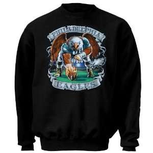  Philadelphia Eagles Black Banner Fleece Sweatshirt Sports 