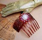 Spanish hair comb mantilla peineta red pink floral J items in Simitra 
