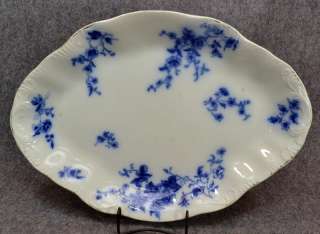 antique flow blue platter Grindley England Rose large 16 in. porcelain 