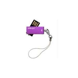  Attach 4GBMicro Swivel USB Flash Drive   Purple 