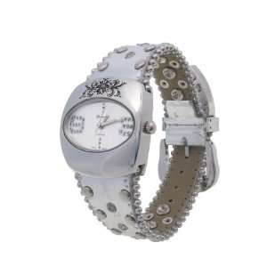   Platinum Womens Western Style Silver Studded Fashion Watch  Jewelry