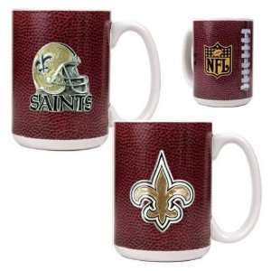  New Orleans Saints NFL 2pc Gameball Ceramic Mug Set 