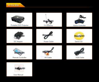   HD 720P Projector Home Theater EVD DVD MP4 RMVB Player w SD USB /K2
