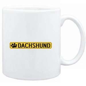  Mug White  Dachshund PAW . SIGN / STREET  Dogs Sports 