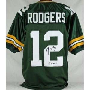 Autographed Aaron Rodgers Jersey   with xlv Mvp Inscription 