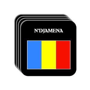 Chad   NDJAMENA Set of 4 Mini Mousepad Coasters