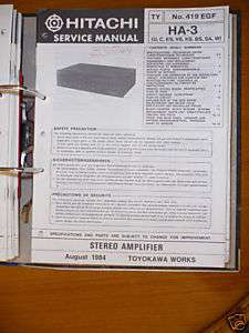 Service Manual für Hitachi HA 3 Amplifier,ORIGINAL  