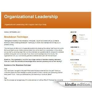 Organizational Leadership [180 Degree Owls Eye View]