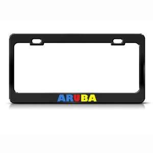 Aruba Flag Country Metal license plate frame Tag Holder