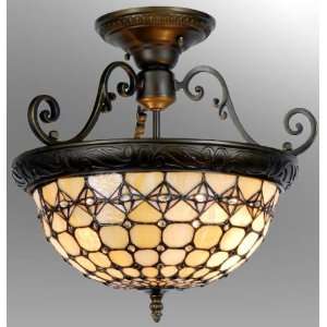  Tiffany Style Stained Glass Ceiling Lamp VL023