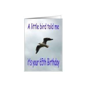  Happy 65th Birthday Flying Seagull bird Card Toys & Games