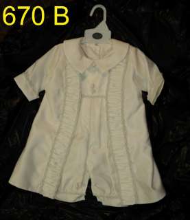 Baby Boys Ivory Christening Baptism Suit/X SMALL/ Size 0 3 MONTHS 
