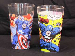 Marvel Comics Captain America 16 Oz. Drinking Glasses  