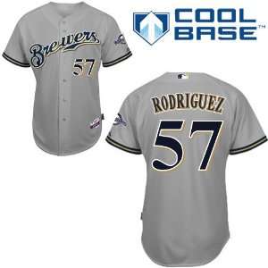 Francisco Rodriguez Milwaukee Brewers Authentic Road Cool Base Jersey 