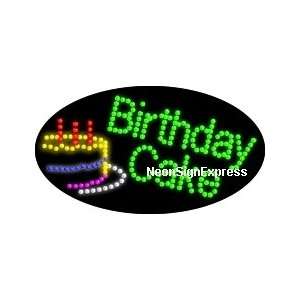 Animated Birthday Cake LED Sign