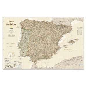  National Geographic Spain and Portugal Political Map 