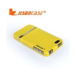  iPhone 4 Yellow Case Snap On Rubber Cover 
