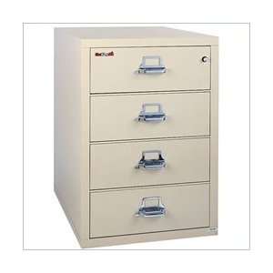   Lateral Fireproof Metal File Cabinet in Parchment