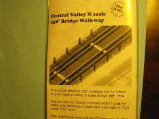 SCALE 150 BRIDGE WALKWAY & RAILING KIT CNTRL V# 1811  