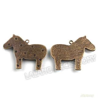 15pcs Hippo Animal Charm Antique Bronze Alloy Pendants 42x35mm 