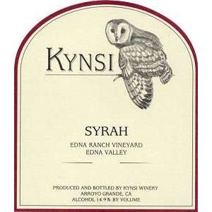  2007 Kynsi Edna Ranch Vineyard Syrah 750ml Grocery 