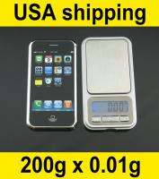   200g/0.01g OZ MINI pocket Weight Precision Gold iPhone Scale US  