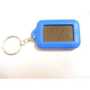  Solar Powered 3 led Keychain Flashlight (Blue Color 