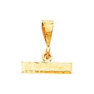  14K Gold Medium Diamond Cut Top Charm Jewelry
