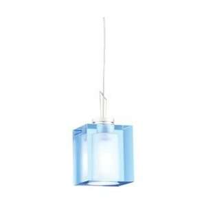 P97MP   Alfa Lighting   Ice Cube Art Glass Pendant on Single Dome 