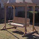 NEW CEDAR GARDEN ARBOR 4 FOOT PORCH SWING STAND WITH HEAVY DUTY CHAIN 
