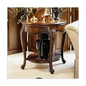  American Drew Bob Mackie Round End Table with Wood Top 