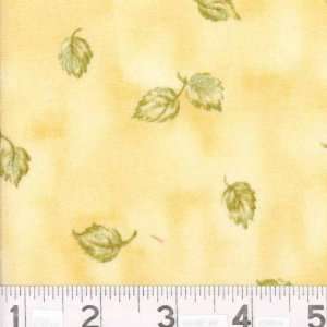  45 Wide Garden Party Falling Leaves Yellow Fabric By The 