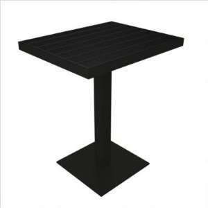  Euro Pedestal Dining Table Finish Black & Plastique 
