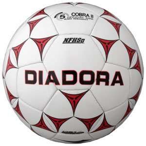  Diadora Cobra II NFHS Match Ball White/Red/5 Sports 