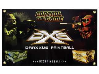 DXS Draxxus Vinyl Banner 17 x 28.5 Blaze Paintballs Gold  
