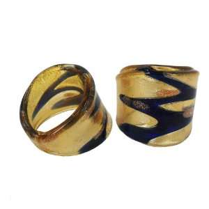  hand blown glass Ring (54) D Gem Jewelry