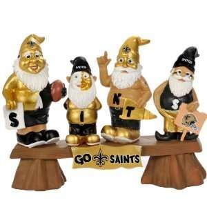   Team Beans New Orleans Saints Fan Bench Gnome Set