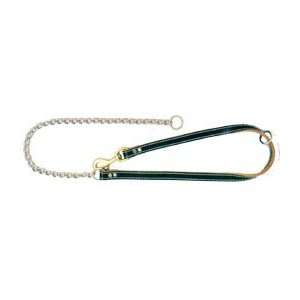   Ft. 2 ply Leather Choke Chain, Color Black, Size 5