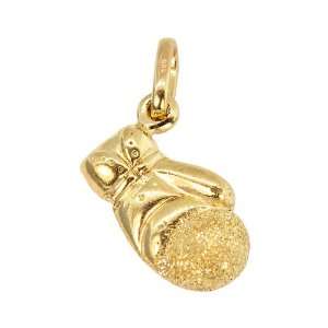    14k Yellow Gold, Boxing Glove Pendant Charm 8mm Wide Jewelry