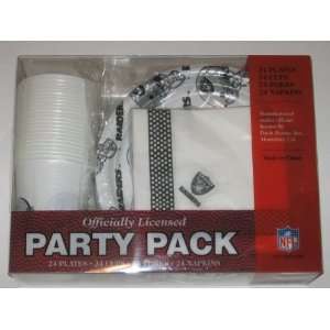  OAKLAND RAIDERS Team Logo Plastic / Paper PARTY PACK for 