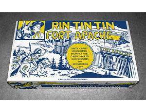 Marx RIN TIN TIN Play Set Box Rusty at Fort Apache  