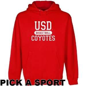  South Dakota Coyotes Custom Sport Pullover Hoodie   Vermillion 