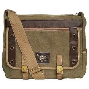 Military Inspired Canvas Crossbody Messenger Bag Laptop Bookbag 